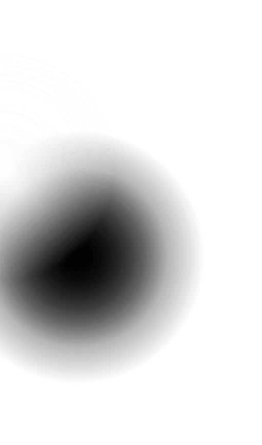 A grayscale image featuring a large, smooth sphere in the upper left, partially obscured by shadow, with a black background.