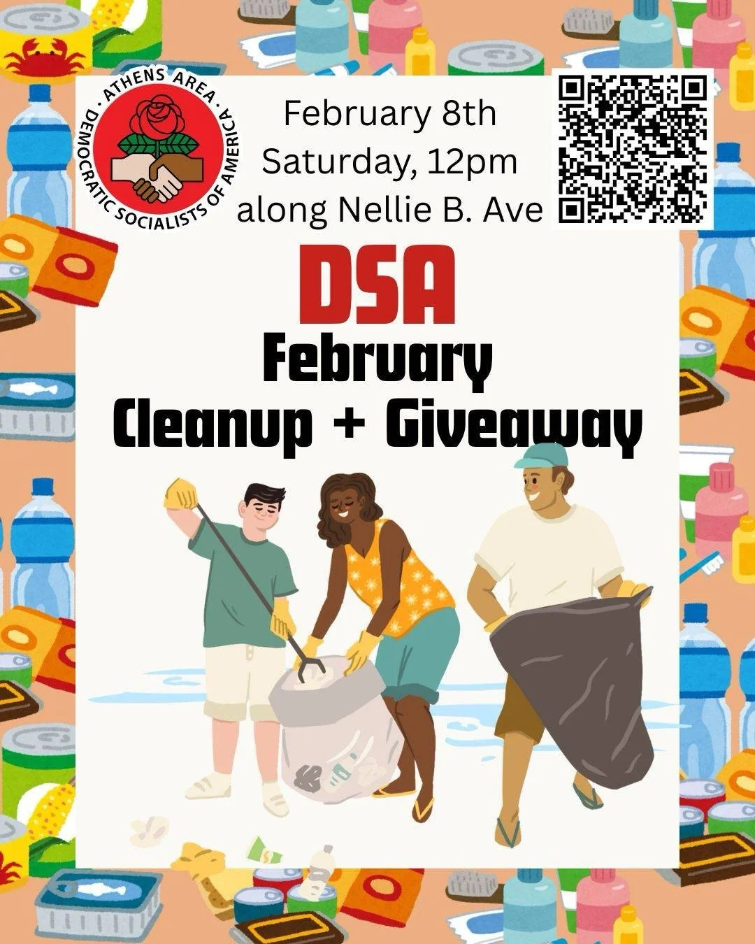 We have two upcoming mutual aid events! 

Our February road clean up and distro is this Sunday, Feb. 8th at 12 PM. Meet at the East Athens Educational Dance Center, we&rsquo;ll provide supplies along with snacks and water for volunteers. If you&rsquo