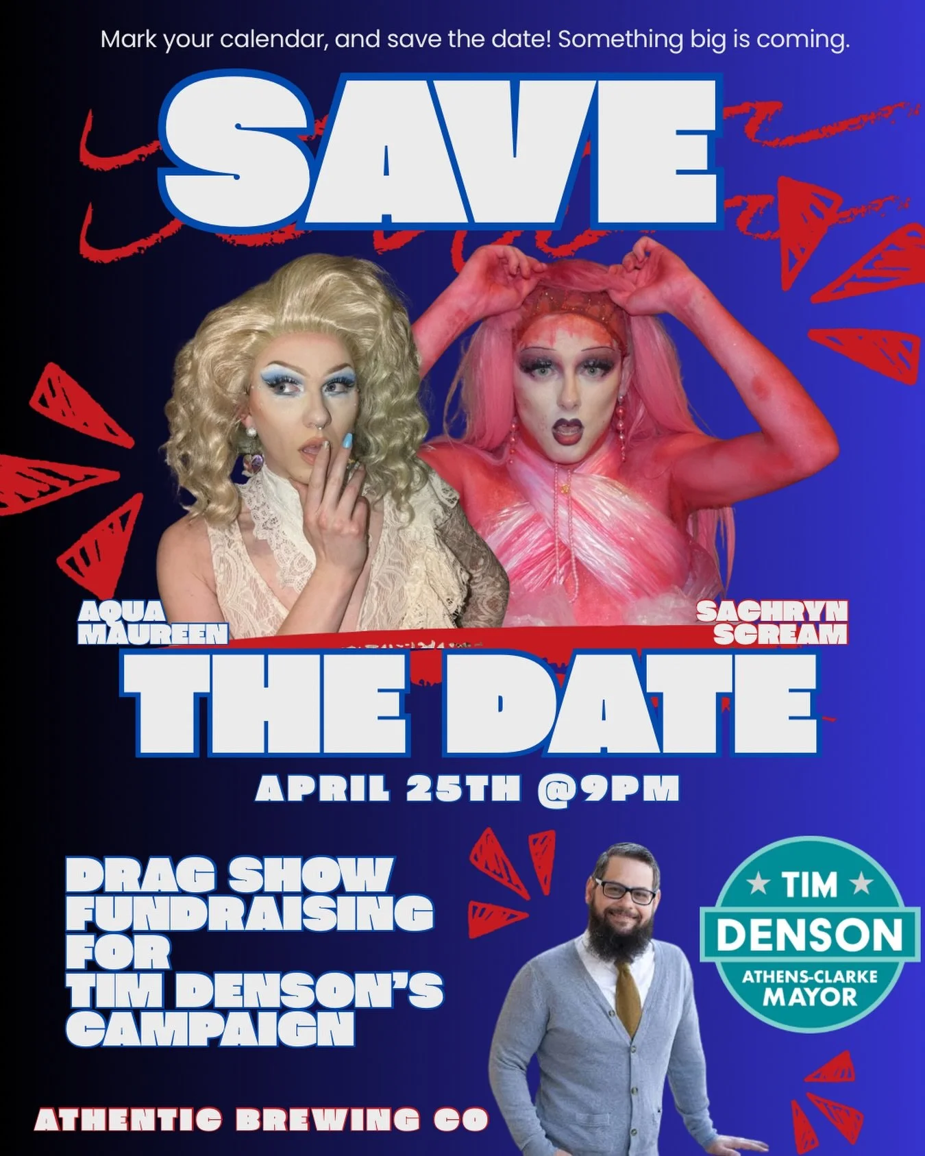 Mark your calendars! More details to come, this will be an event you don&rsquo;t want to miss ✨ Hosted by @aqua_maureeen and @sachrynscream to raise money for @timdenson4ath 

🗓️ Saturday, April 25th @ 9
📍 Athentic Brewing Co.