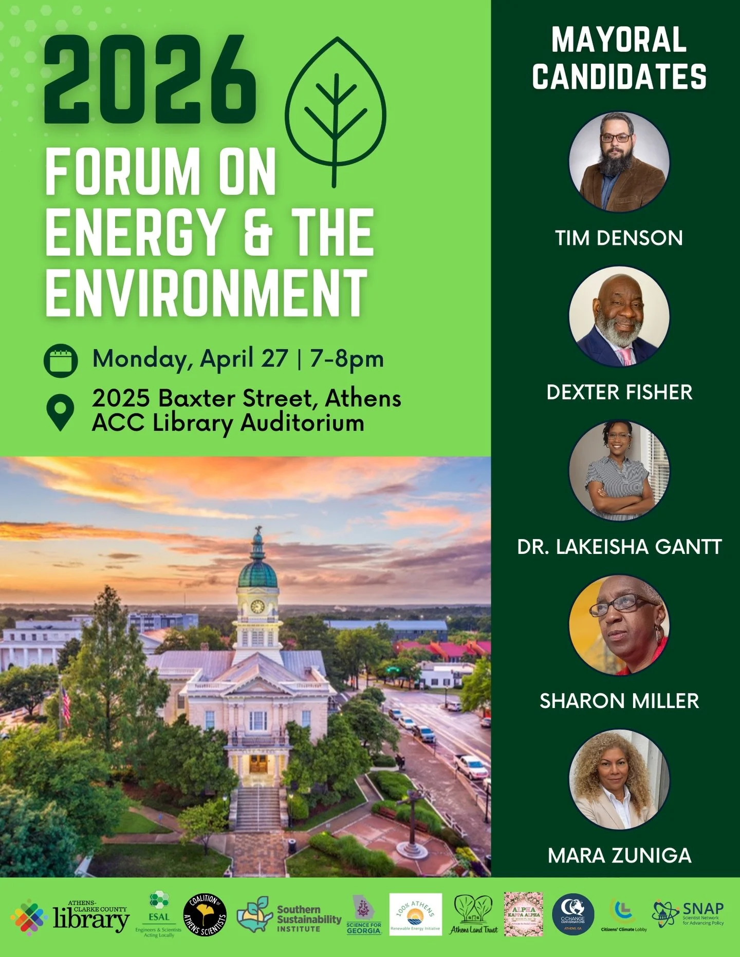 2026 Forum on Energy &amp; the Environment
📅 Monday, April 27, 2026
⏰ 7-8 PM
📍ACC Library Auditorium, 2025 Baxter St.