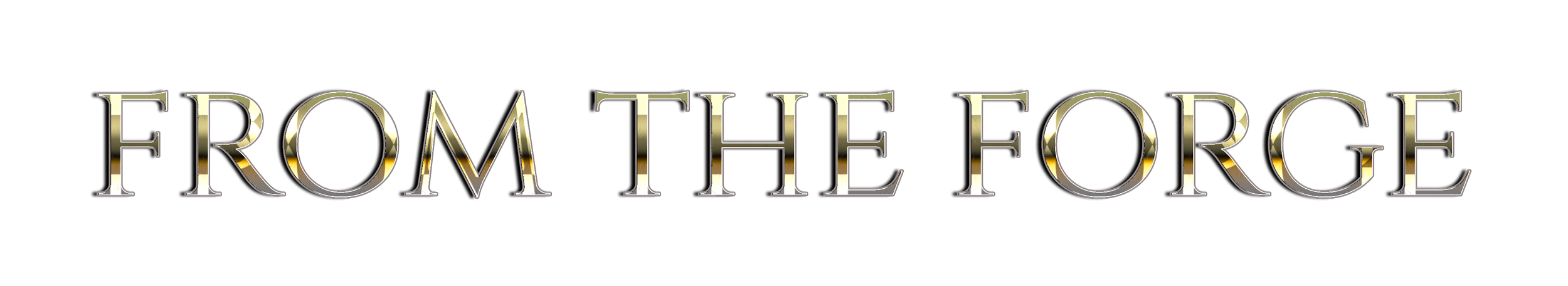 Text logo that reads 'From the Forge' with metallic and beveled styling.