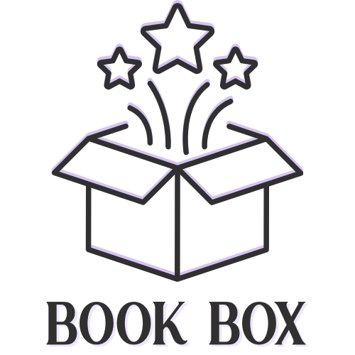 Illustration of a box with stars and sparkles emerging from it, labeled 'Book Box'.