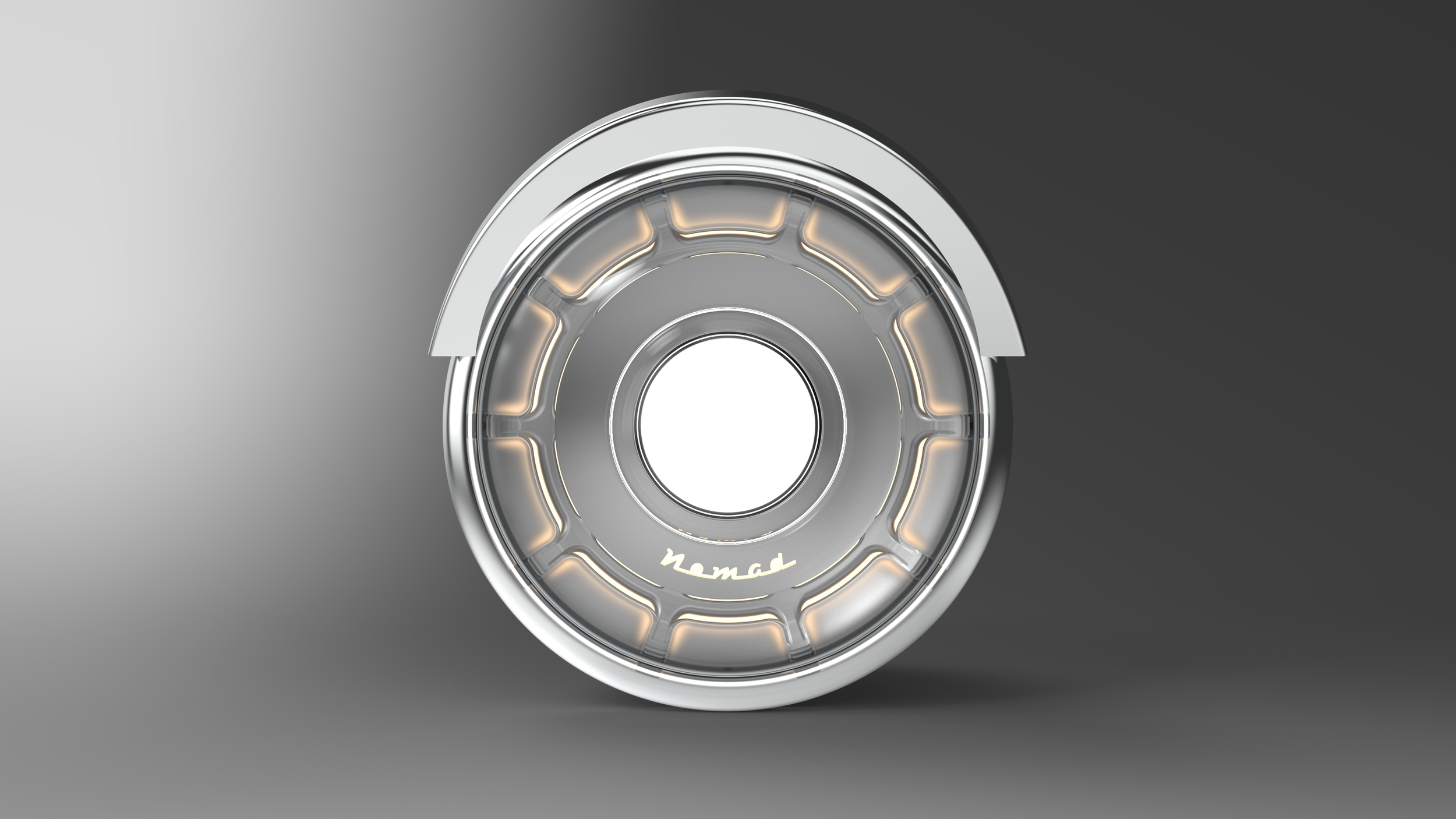 Front view of the assembly showing some aesthetic details