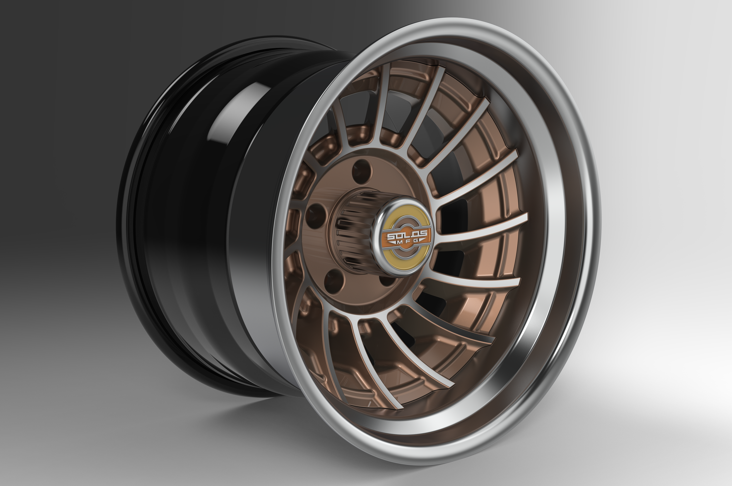 Custom "twister" wheel designed to look at home on a variety of 1960s - 1980s trucks