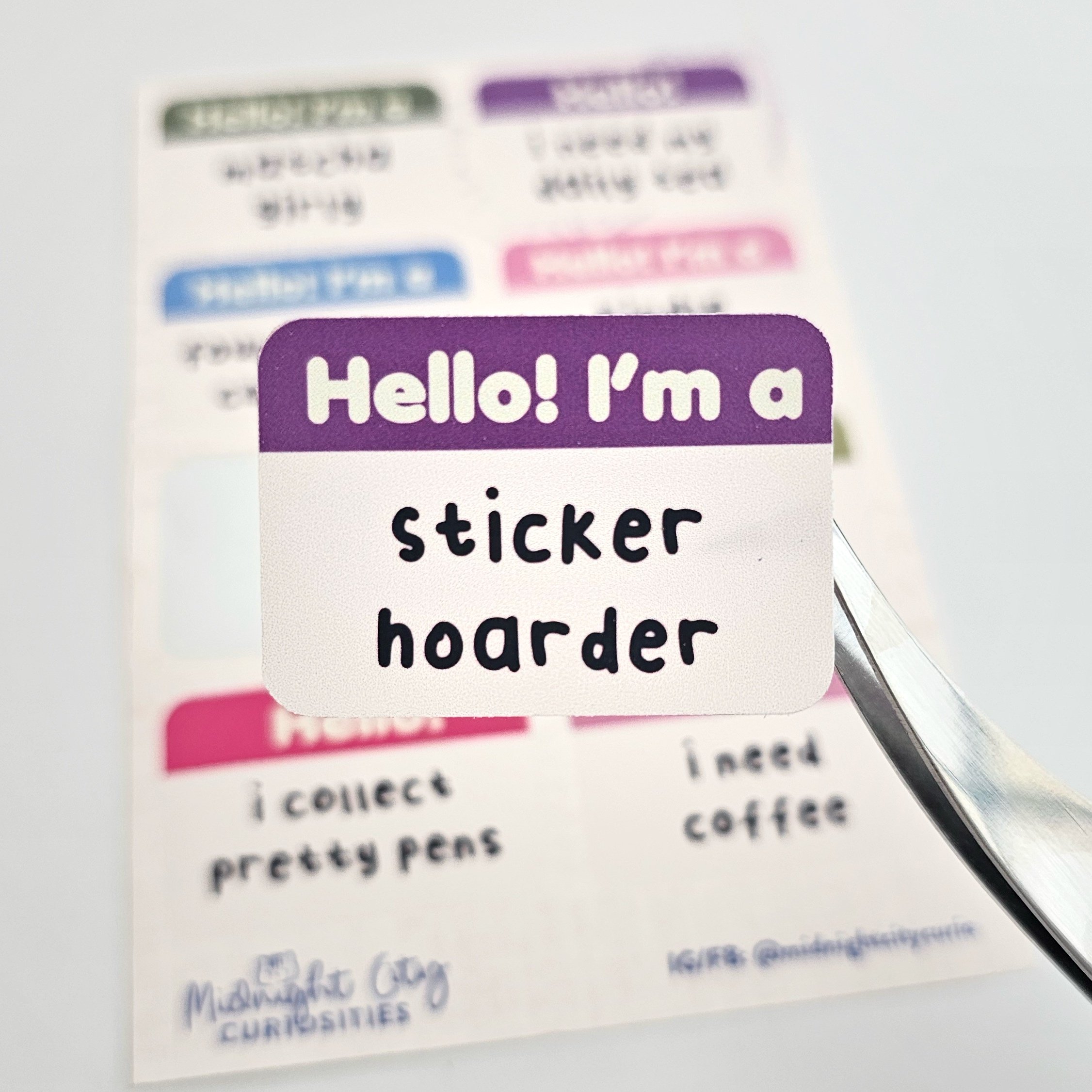 "Hello I'm..." Sticker Flakes