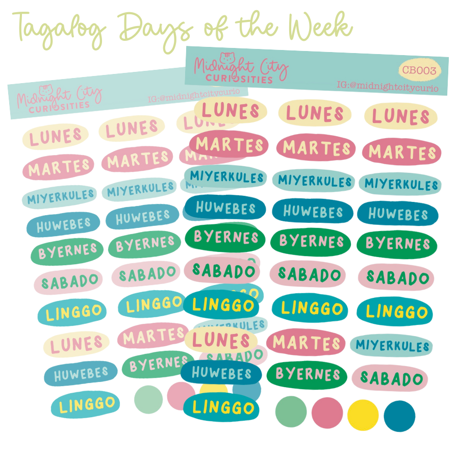 Tagalog Days of the Week