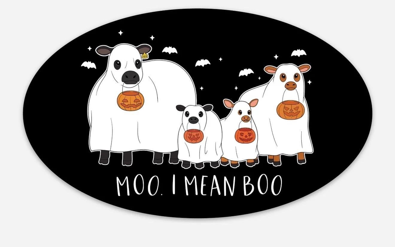 "Moo, I mean Boo" Sticker