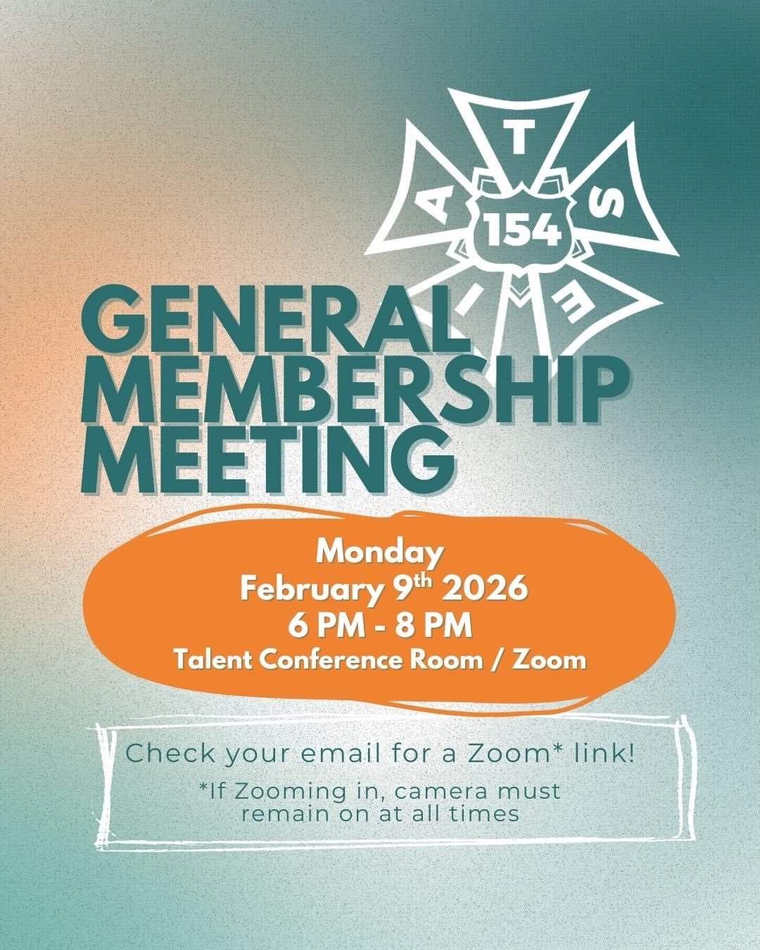 📌FEBRUARY MEETING📌

Check your email for a Zoom link if you can&rsquo;t make it to the meeting in person.

We&rsquo;ll see you there!

__

📌REUNI&Oacute;N DE FEBRERO📌

Si no puedes asistir a la reuni&oacute;n en persona, consulta tu correo electr