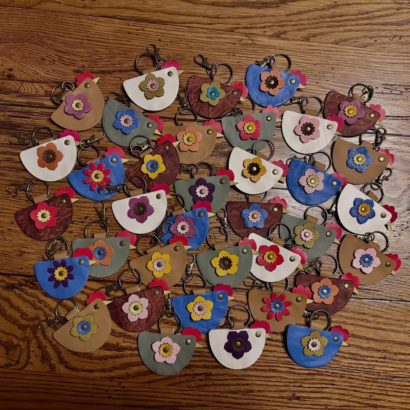 These may not lay eggs, but they&rsquo;re still adorable!! I finally designed a cute, fun chicken keychain/bag charm- I hope you find them as adorable as I do!! I&rsquo;ll be making more colors as time goes on. Do you have any suggestions? I&rsquo;d 