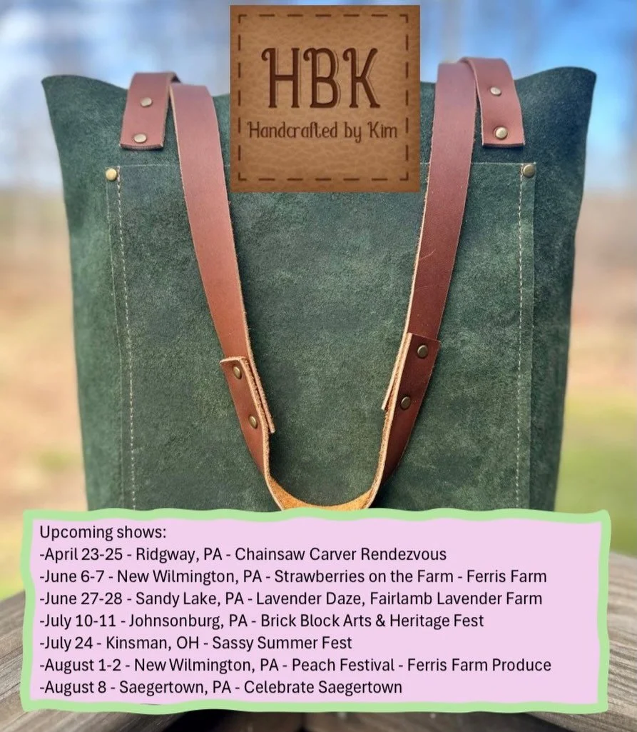 Exciting times ahead! My calendar is packed with events - hope to catch you at one! #hbkleather #handcraftedleathergoods #handcraftedleatherbags #shoplocal #shopsmall