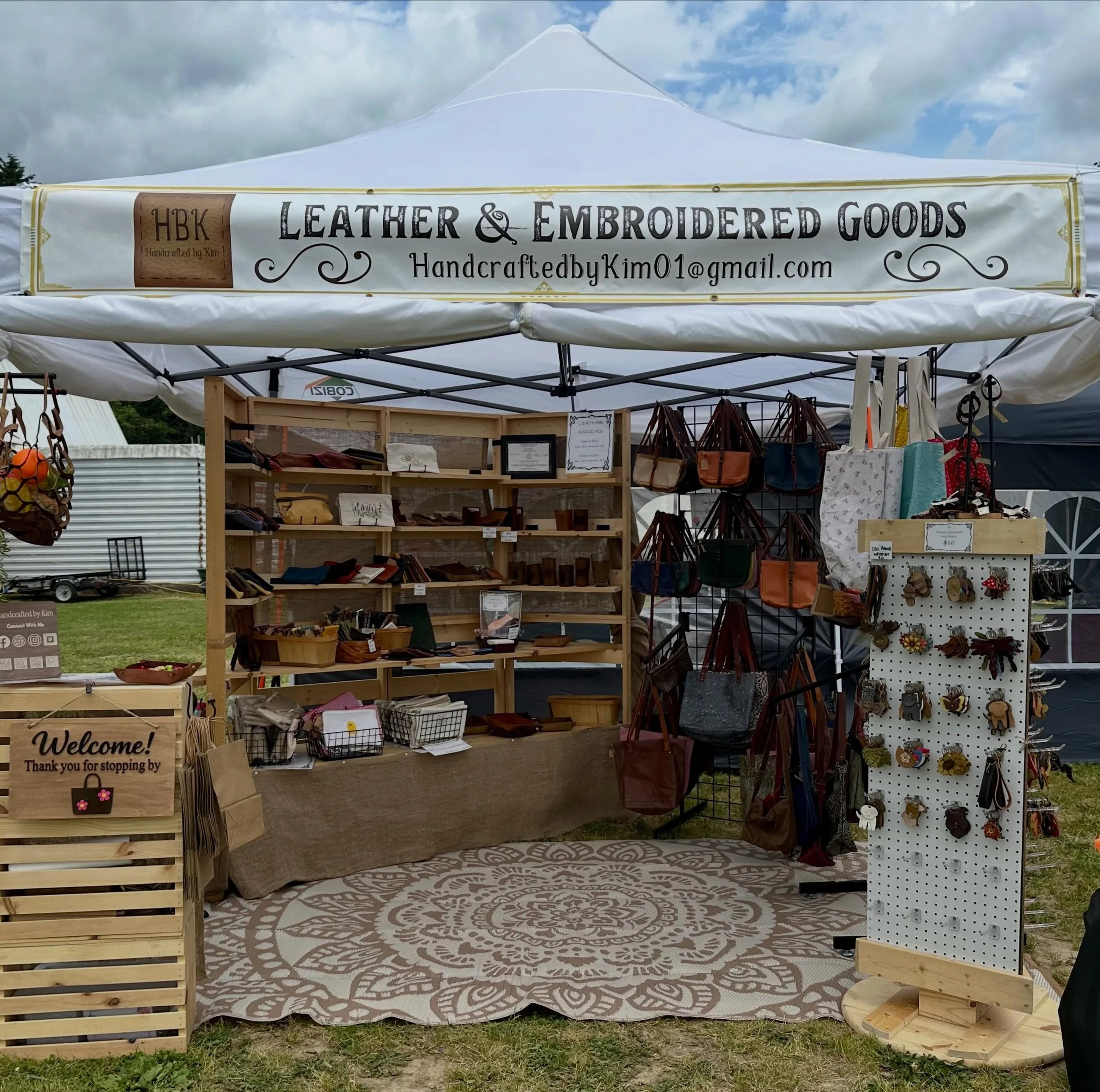 It&rsquo;s going to be a beautiful day! Come out to pick some delicious strawberries &amp; stop in to say hello! I&rsquo;ll be here all day @ferrisfarmproduce 11a-4p, Sunday 6/7. www.hbkleather.com. #shoplocal #shopsmall #handcraftedleathergoods #han