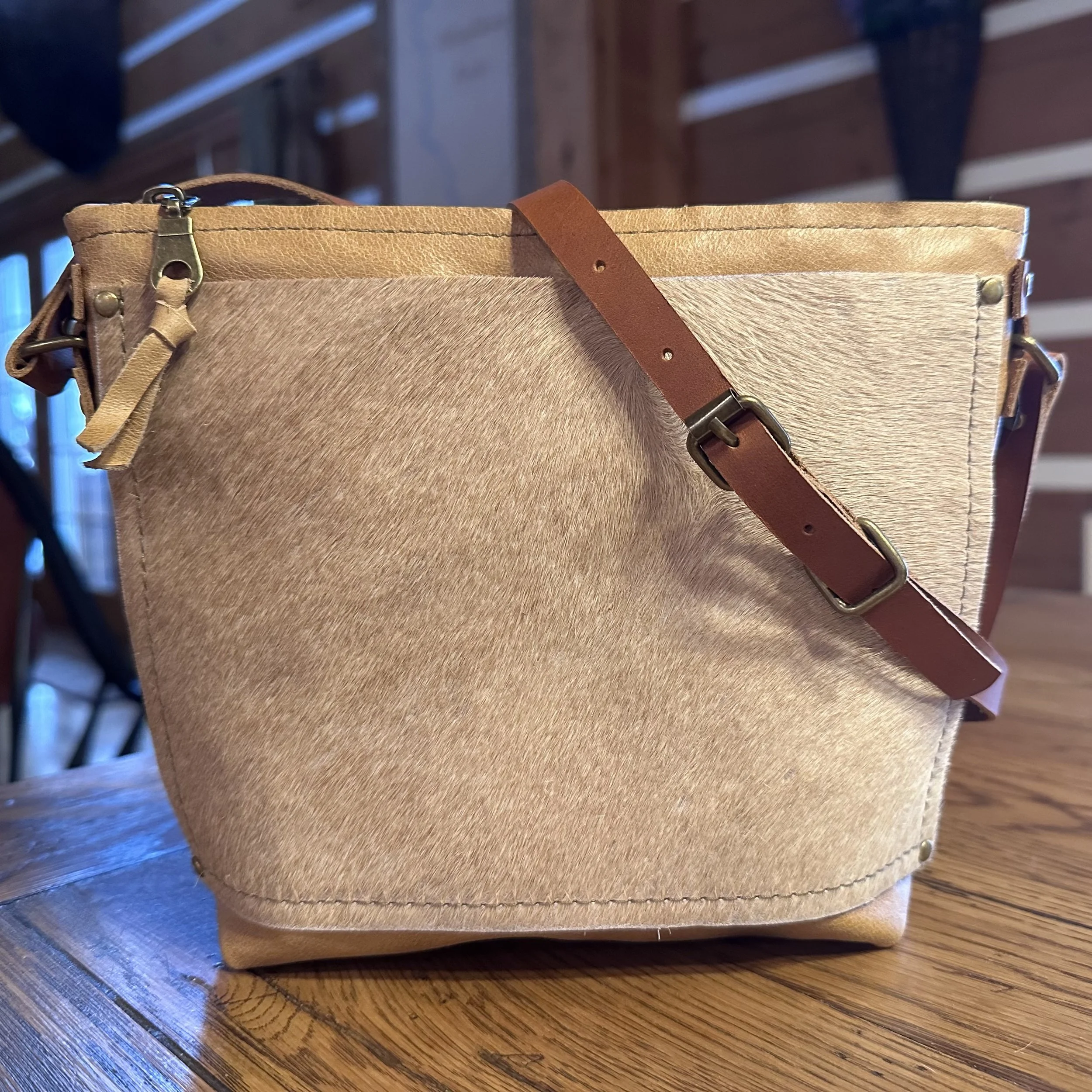 Maureen Bag - Fur on Light Tan