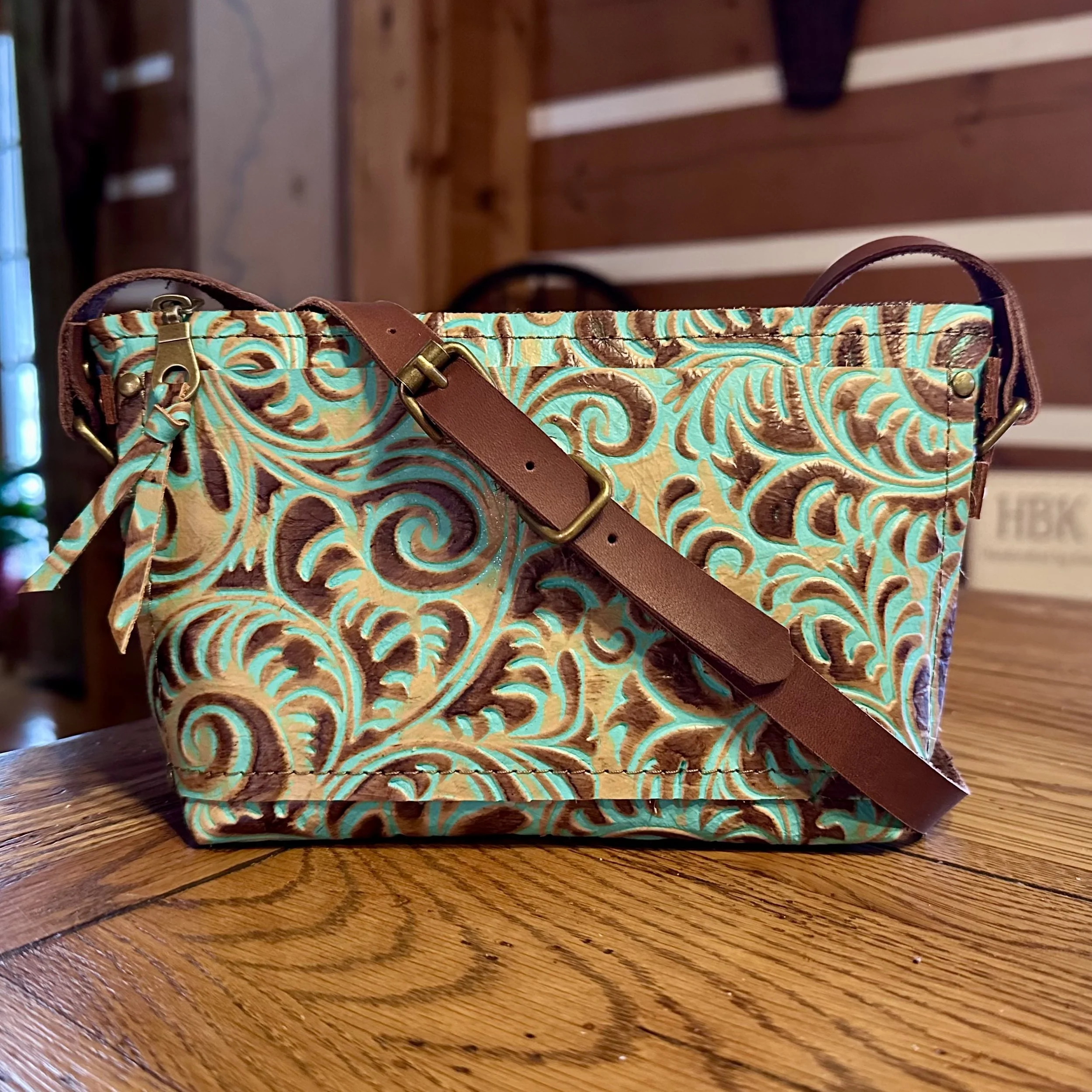 Kim Bag - Caracol Turquoise Brown