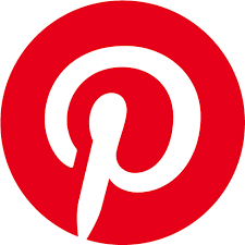 Pinterest logo with red circle and white stylized 'P'