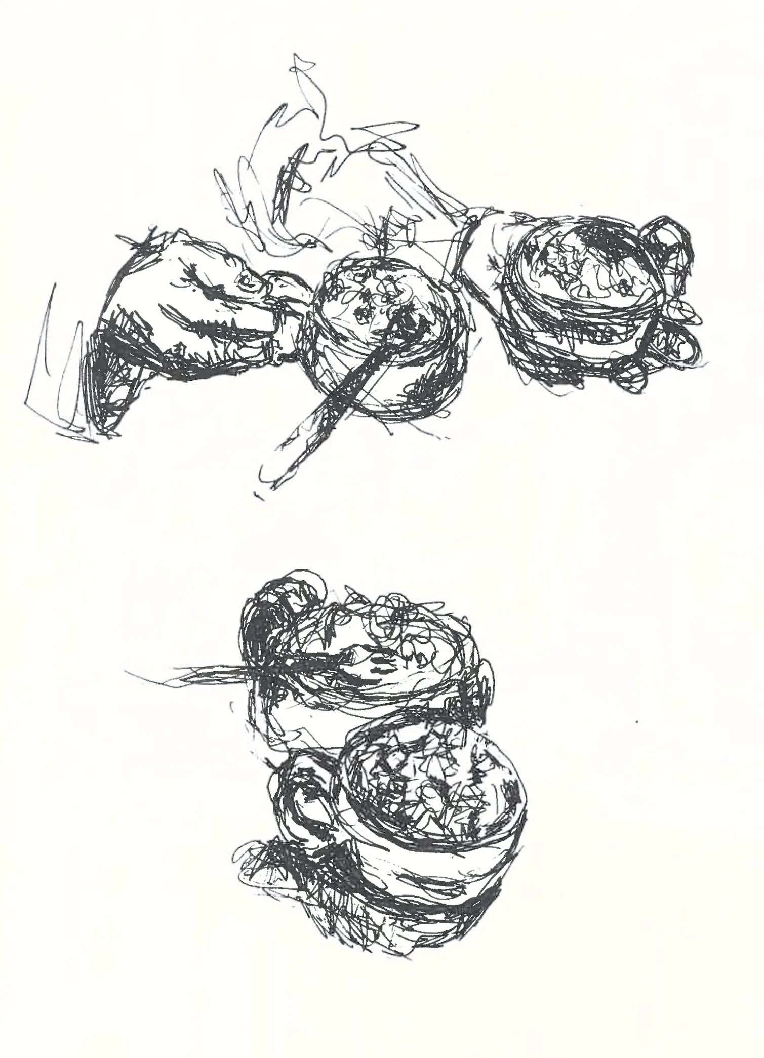 The guac and salsa my dad eats out of the mugs I made him