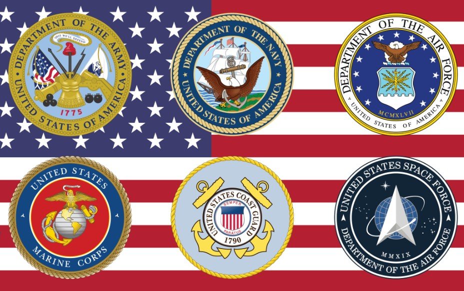 A memorial to those that have served in the US Military branches of service.