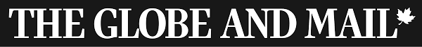 Logo of The Globe and Mail newspaper with a black background and white text.