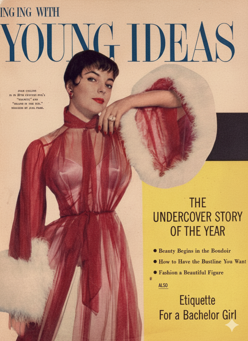 1957 - JOAN COLLINS IN PHOTOPLAY IN JUEL PARK