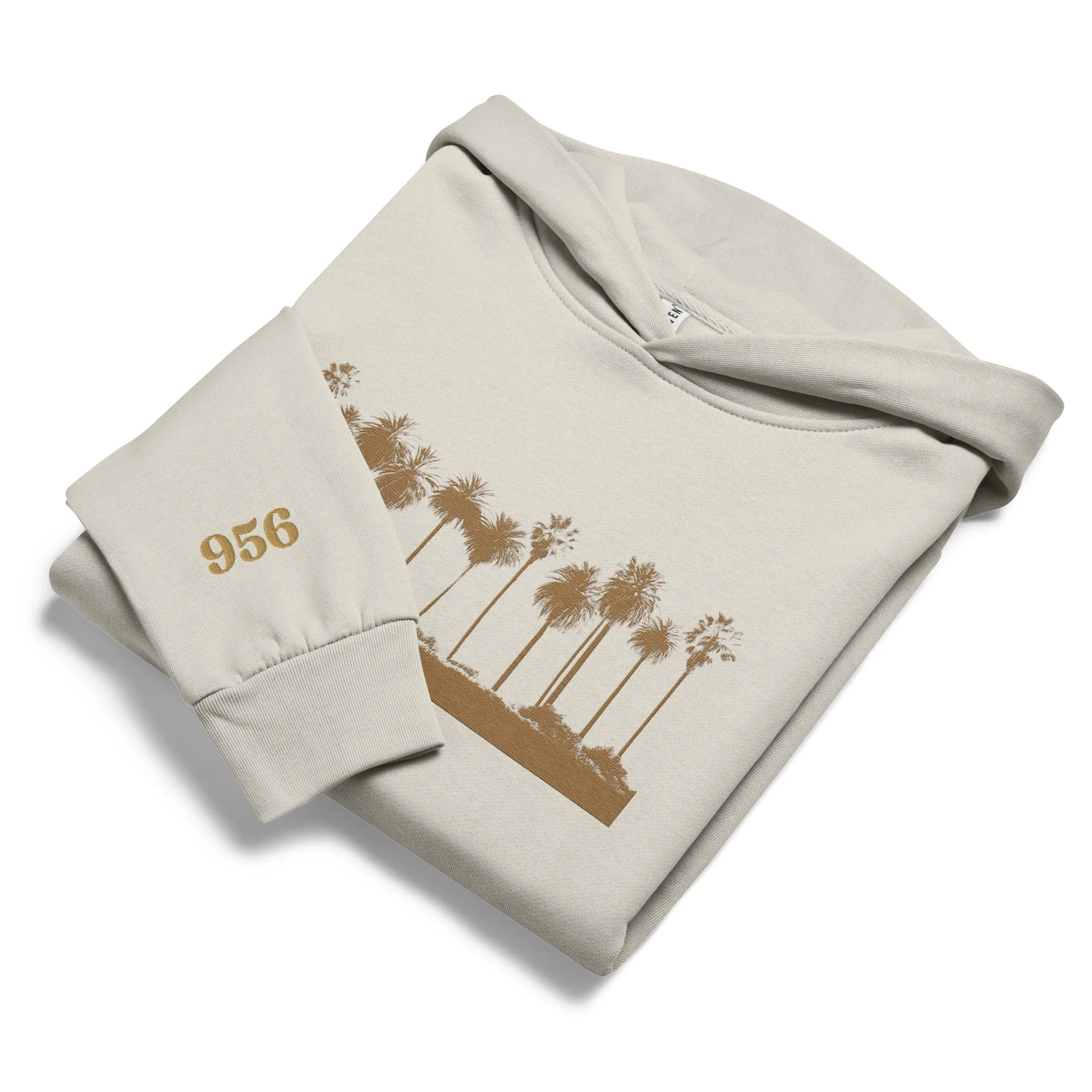 956 | PALM TREES | EMBROIDERY | GOLD | LANE SEVEN | URBAN HOODIE