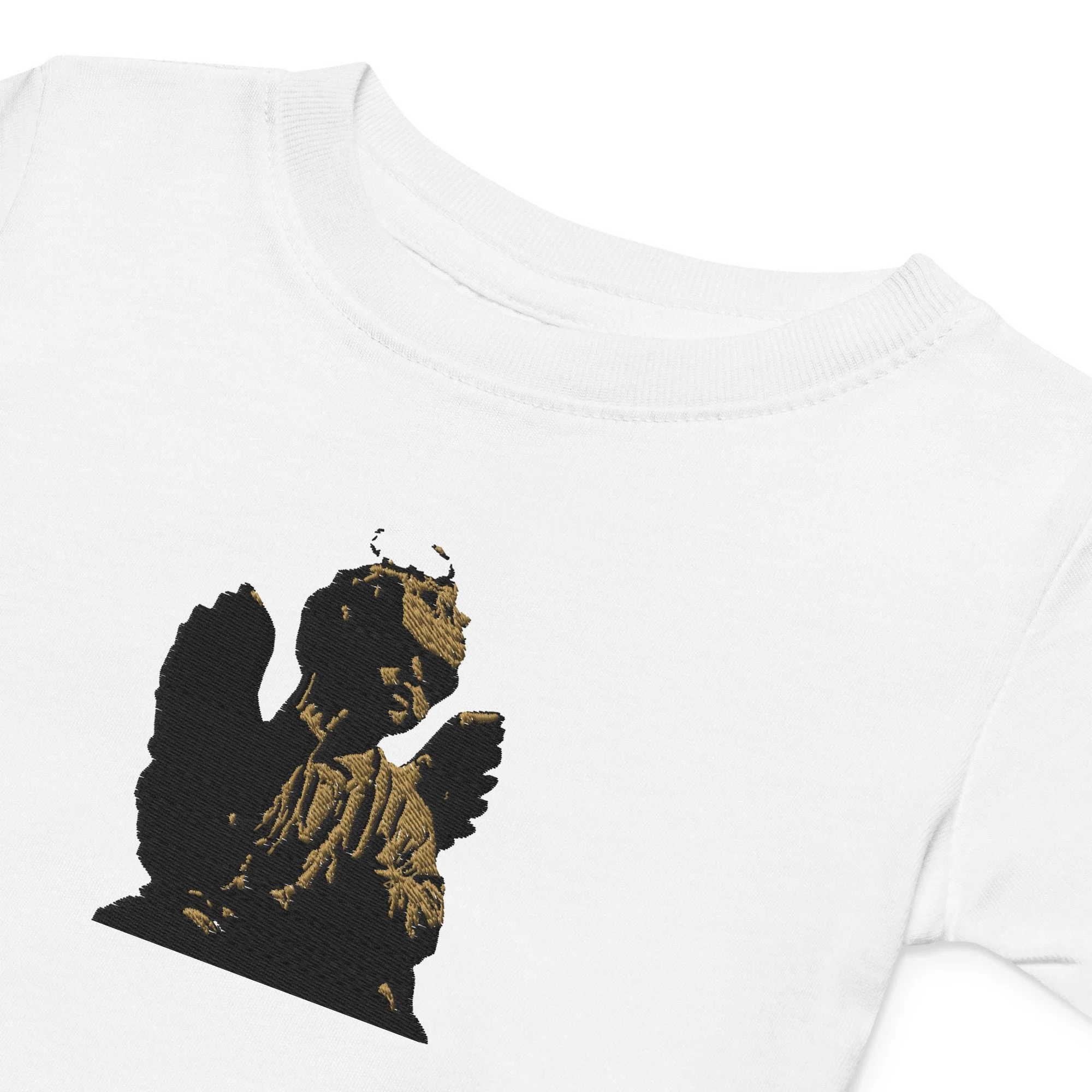 PROPHET | EMBROIDERY | PRINTED BACK | BLACK | GOLD | RABBIT SKINS | BABY T-SHIRT