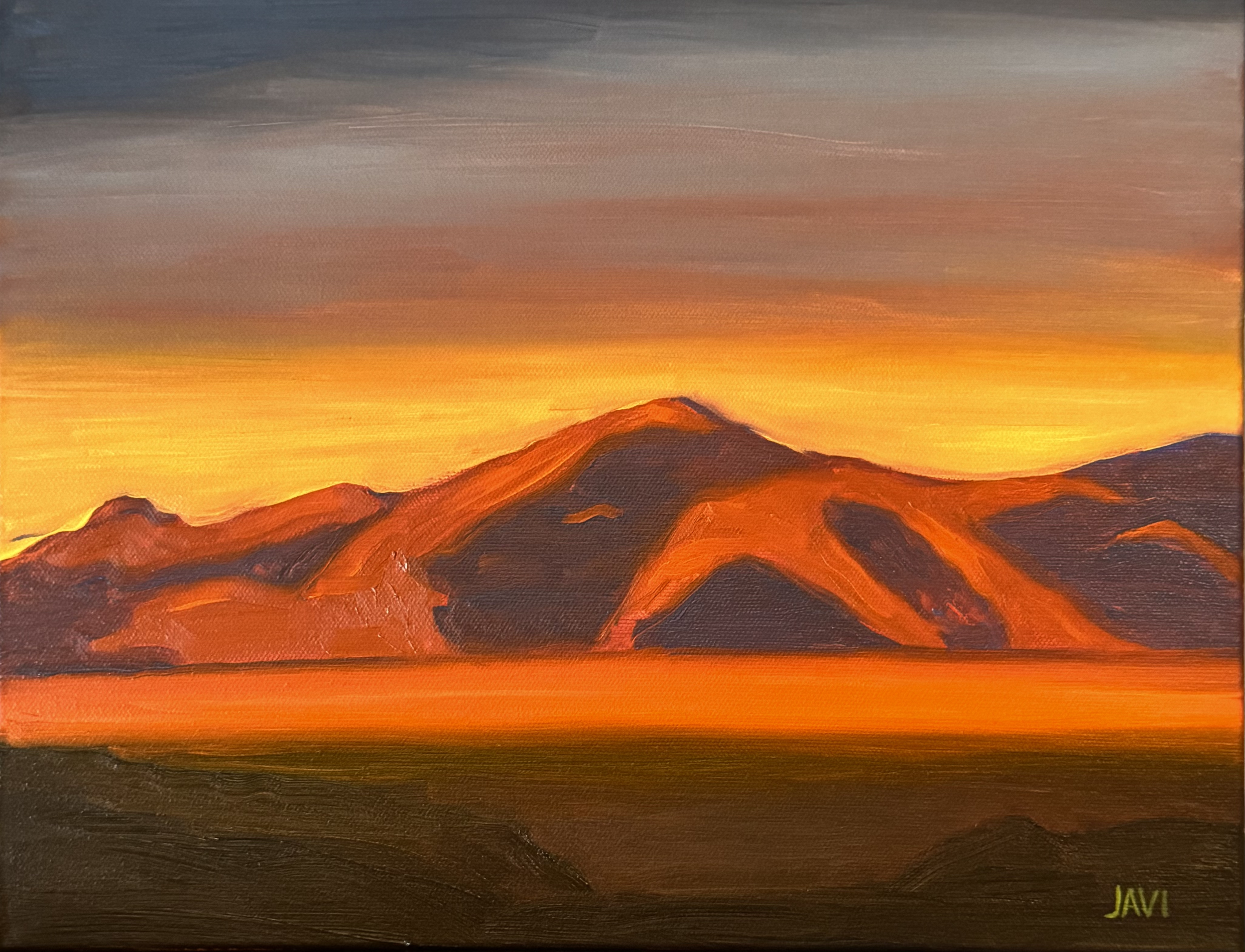 "Chasing the Last Light"
11x14" Oil on Canvas
2025