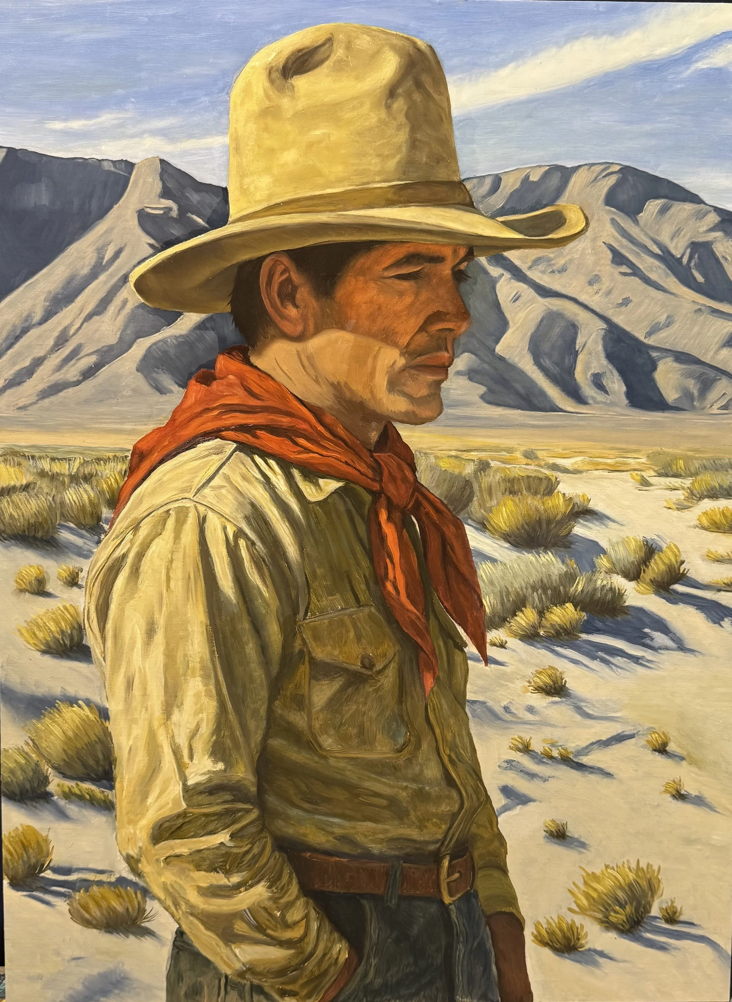 "The Cow-less Cowboy"
18x24" oil
March 2026