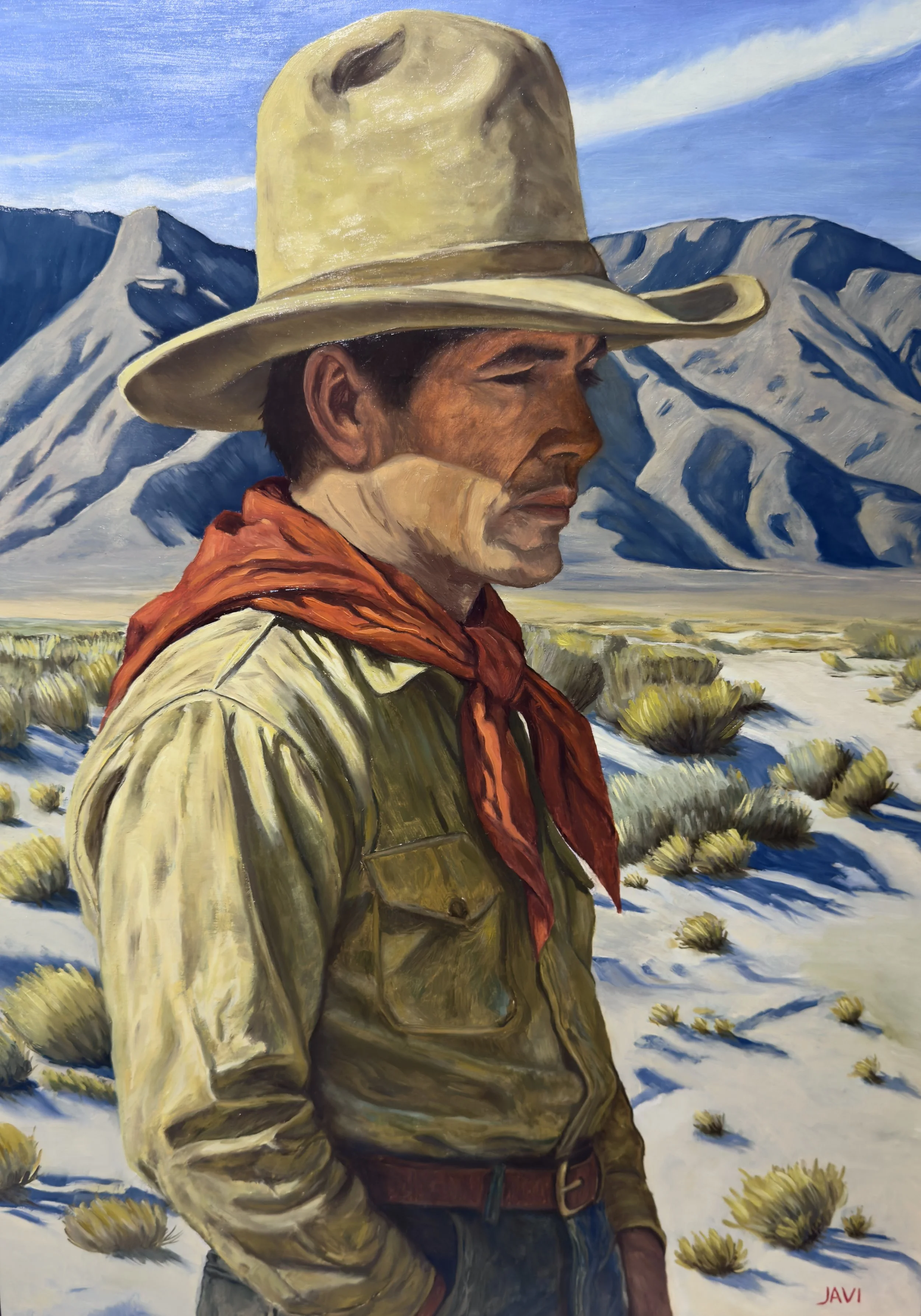 "The Cow-less Cowboy"
18x24" oil
March 2026