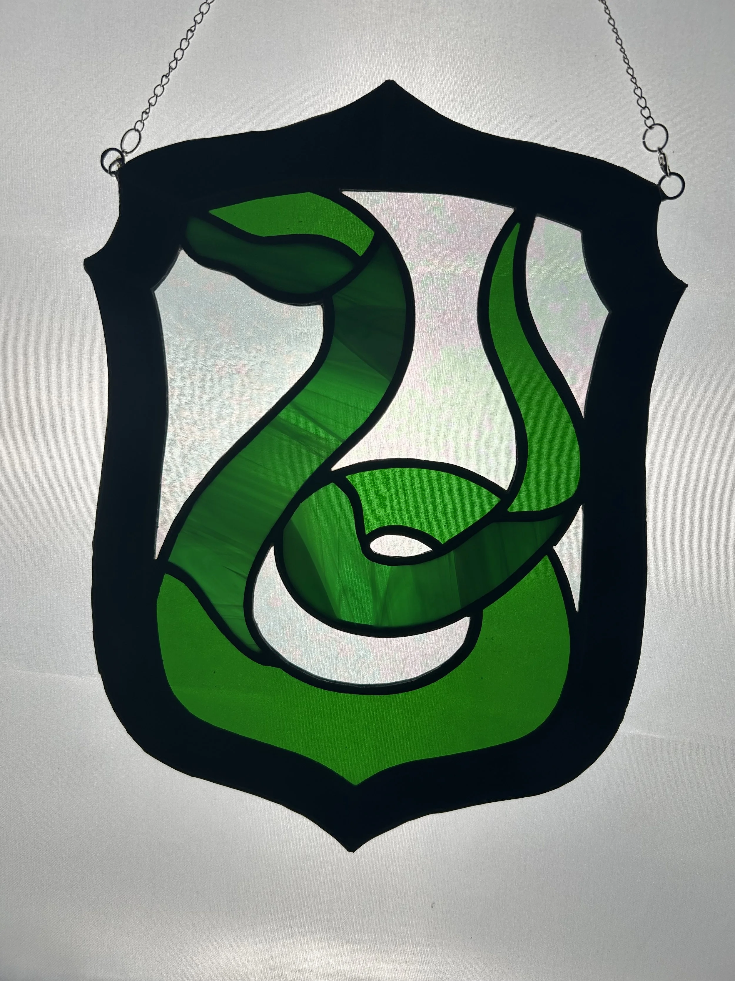 Harry Potter Slytherin Stained Glass