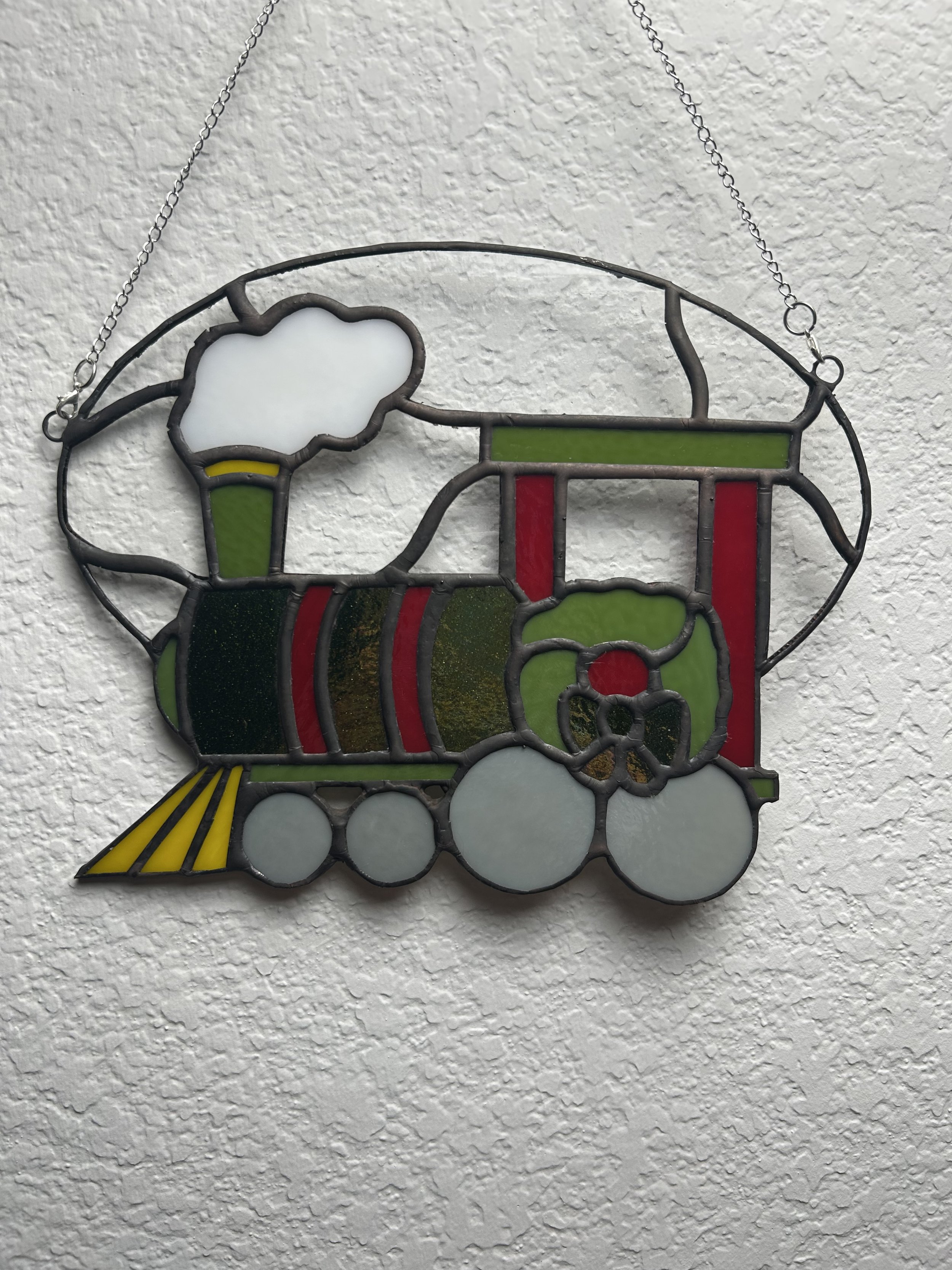 Christmas Train Stained Glass