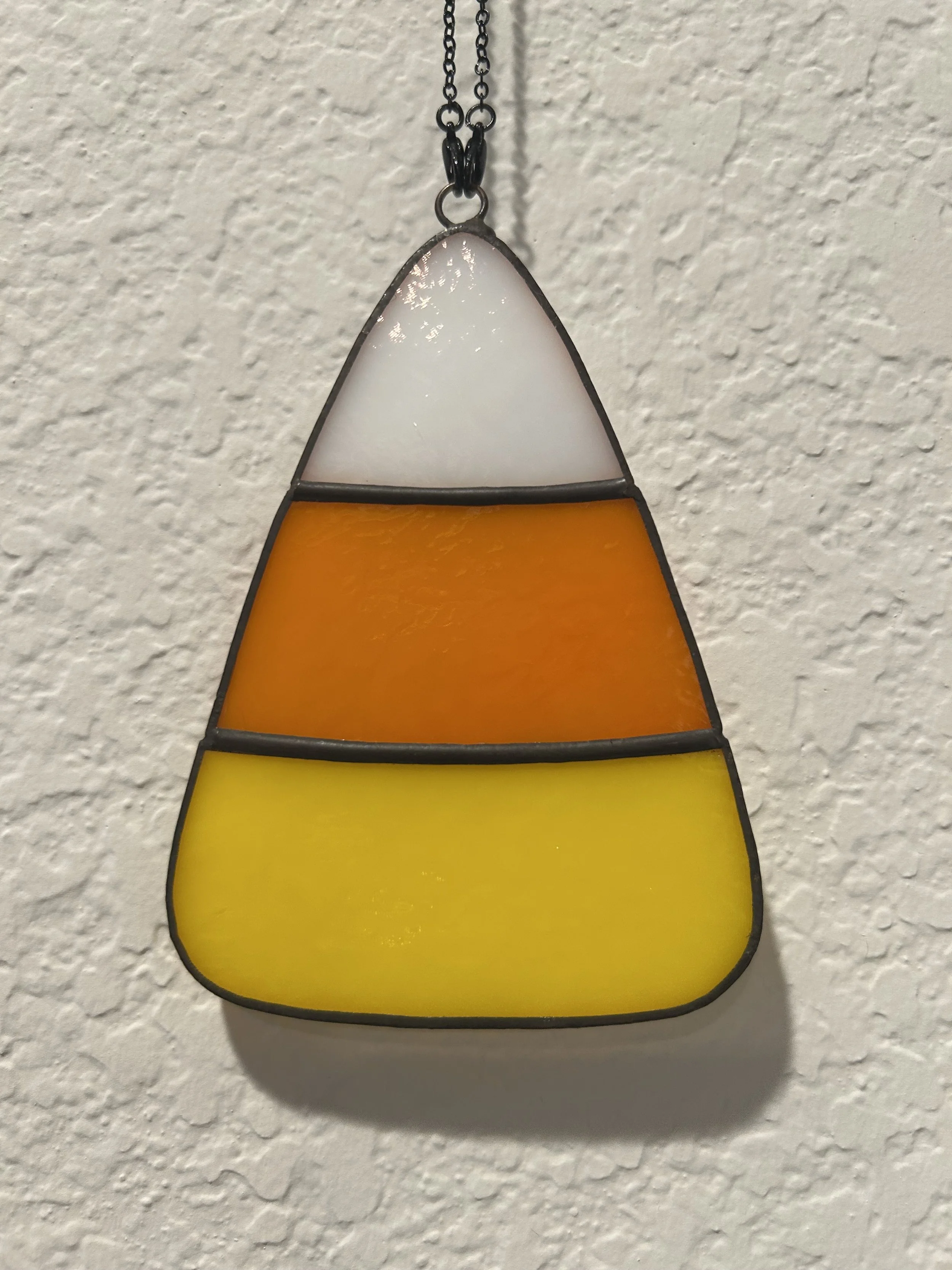 Large Candy Corn Stained Glass