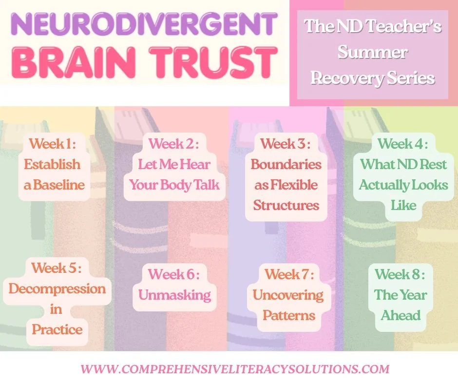 Everything You Need to Know Before We Begin: Your Guide to The ND Teacher's Summer Recovery Series