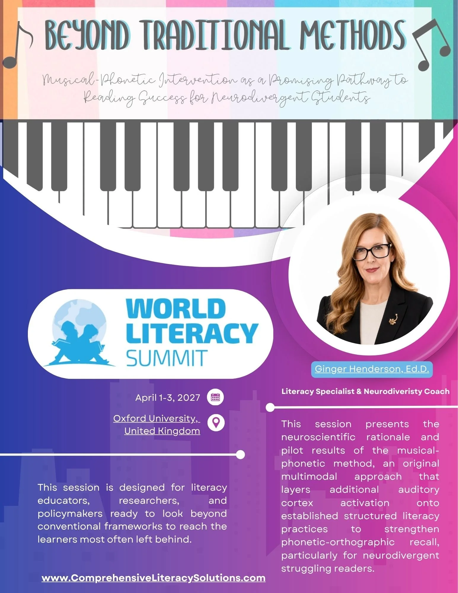 This session presents the neuroscientific rationale and pilot results of the musical-phonetic method, an original multimodal approach that layers additional auditory cortex activation onto established structured literacy practices.