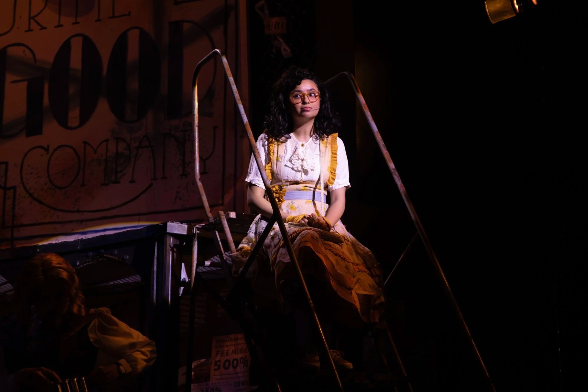 April Plascencia as Little Sally in Urinetown at the Nebraska Repertory Theatre (2025)