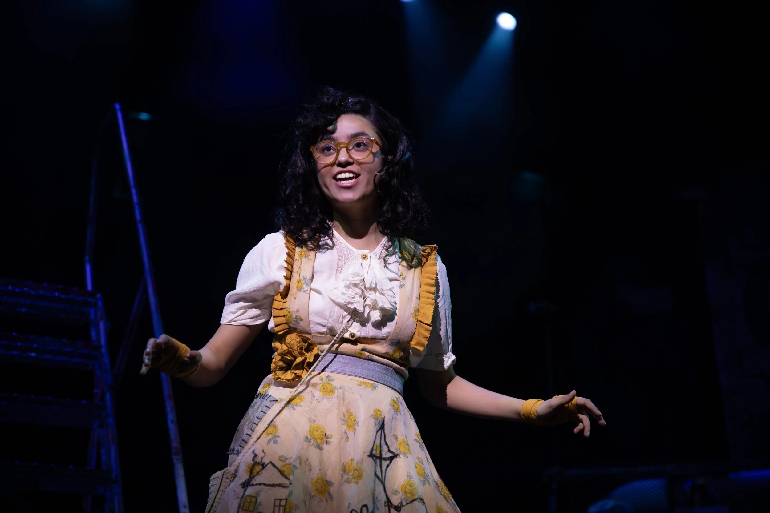 April Plascencia as Little Sally in Urinetown at the Nebraska Repertory Theatre (2025)
