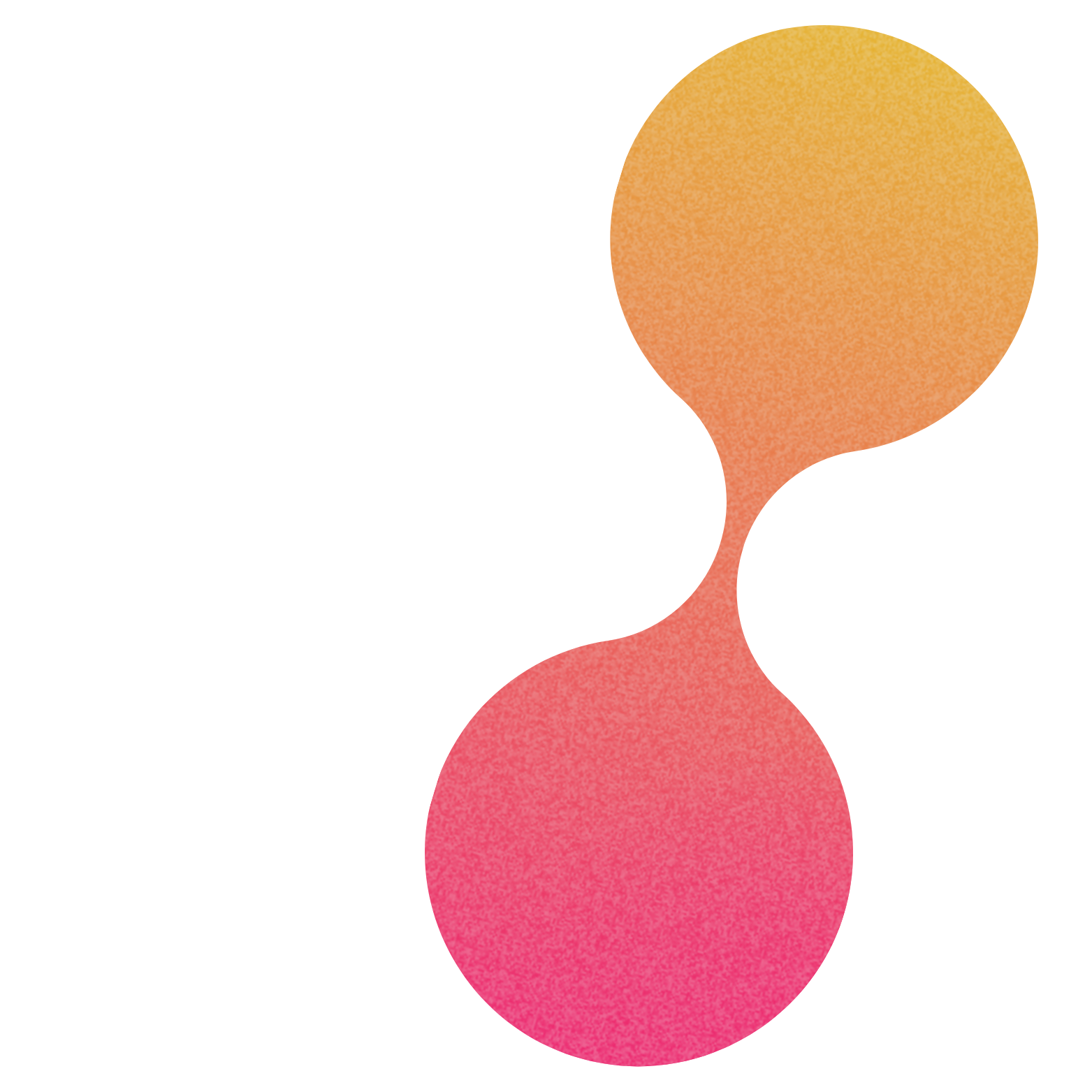 Artistic illustration of two connected circles, one yellow-orange at the top and one pink at the bottom, with a gradient and textured appearance. Representing connection to Lüsha Method participants.