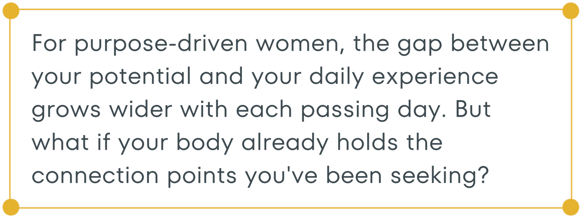 Text image "Purpose-driven women"