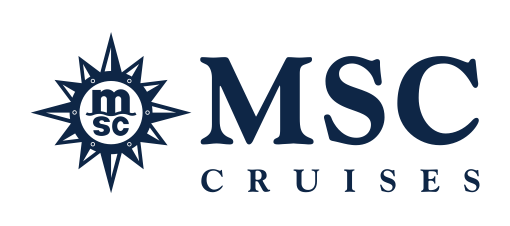 MSC Cruises logo with a compass design and text.