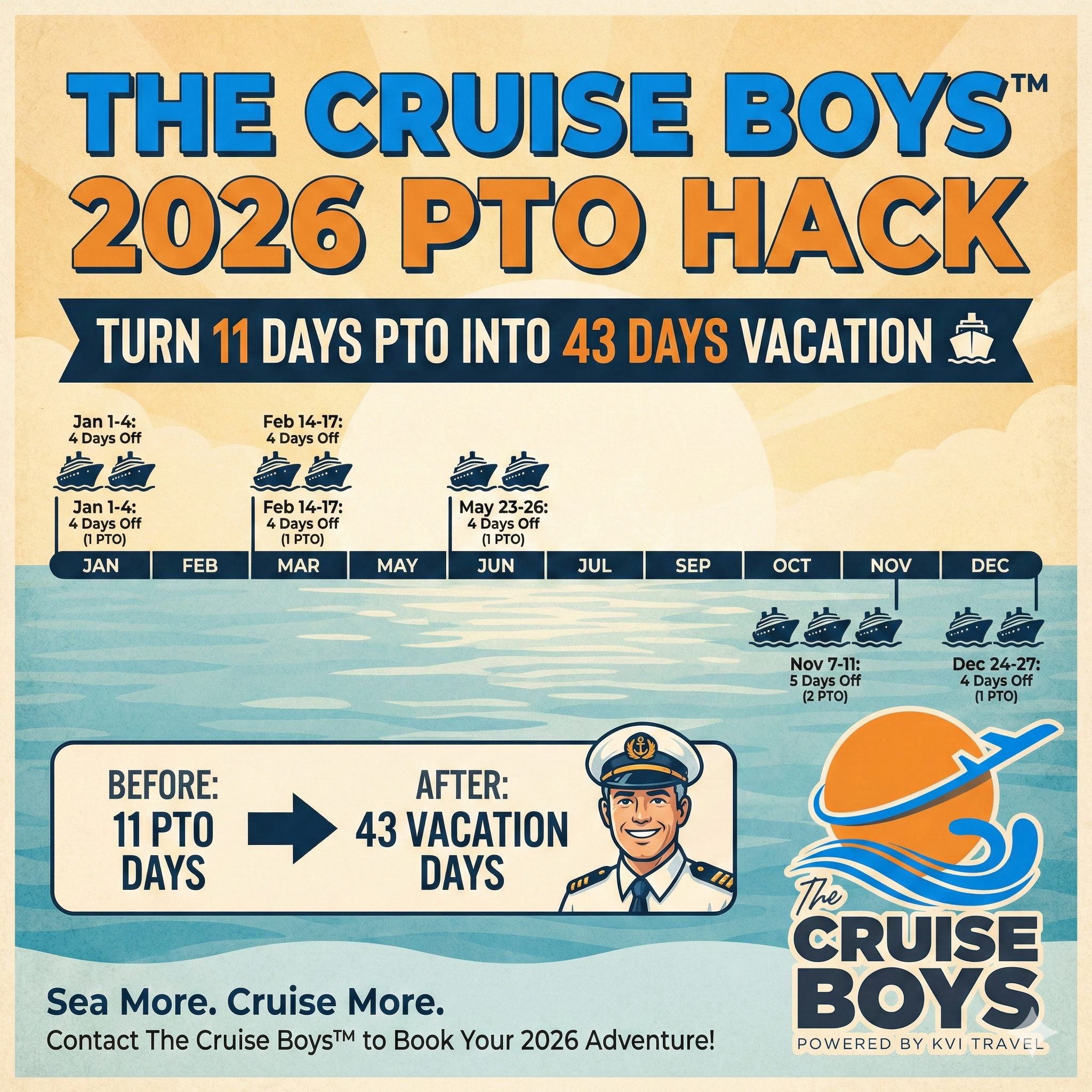 The 2026 PTO Hack: How to Turn 11 Vacation Days into 43 Days of Freedom 🚢
