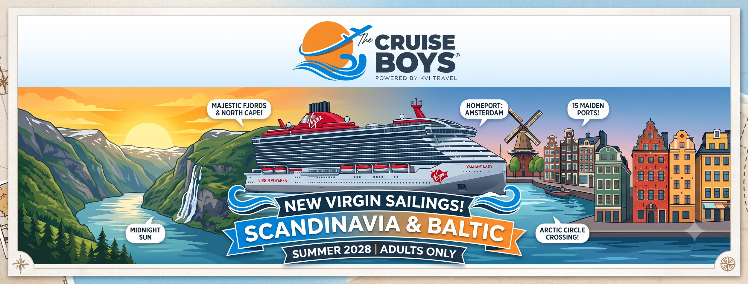 Virgin Voyages is Heading North: New Scandinavia &amp; Baltic Sailings for Summer 2028!
