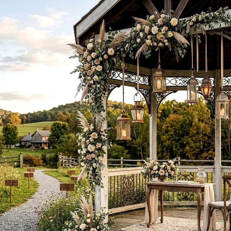 Outdoor Gazebo Wedding Decoration Ideas