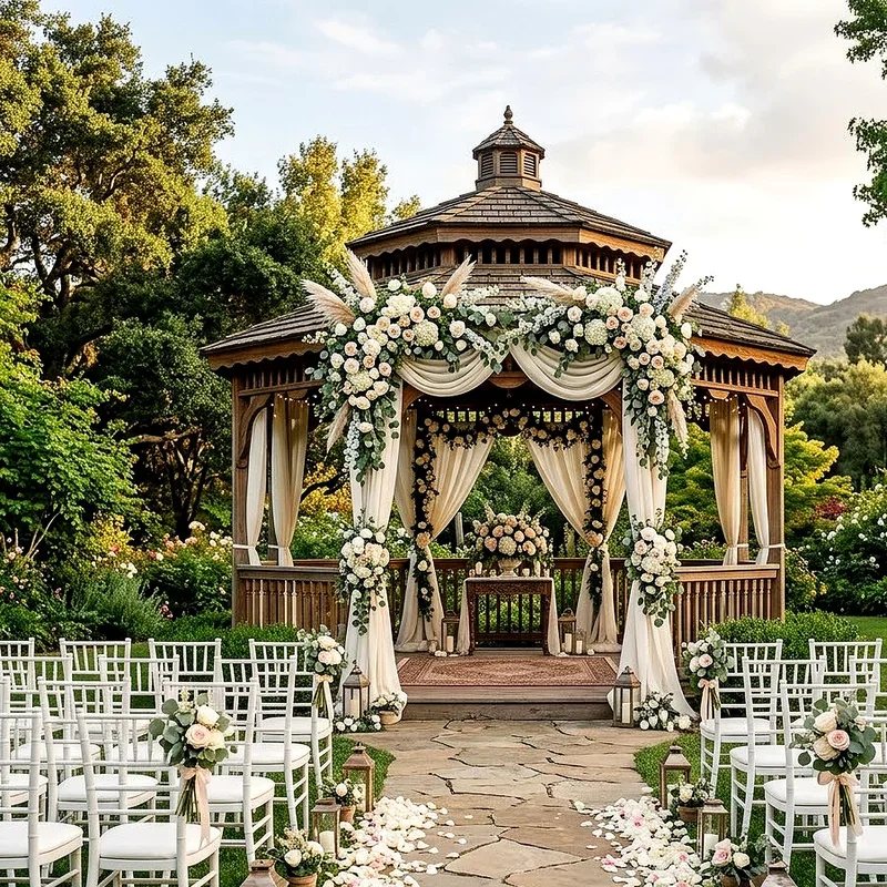 15 Outdoor Gazebo Wedding Decoration Ideas for Elegance