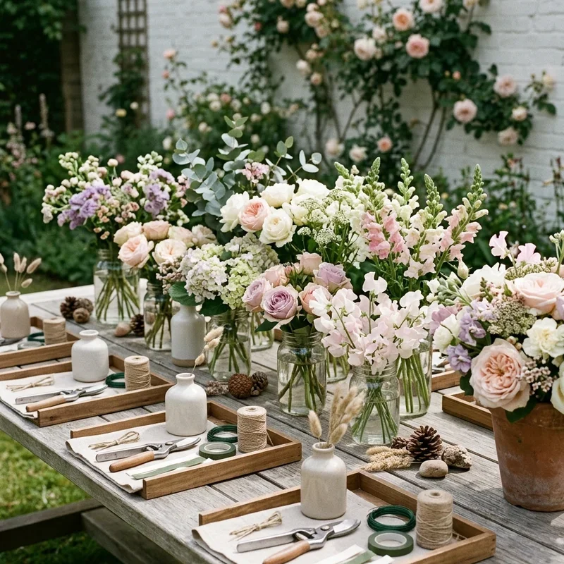 Flower Bar Ideas for Bridal Shower