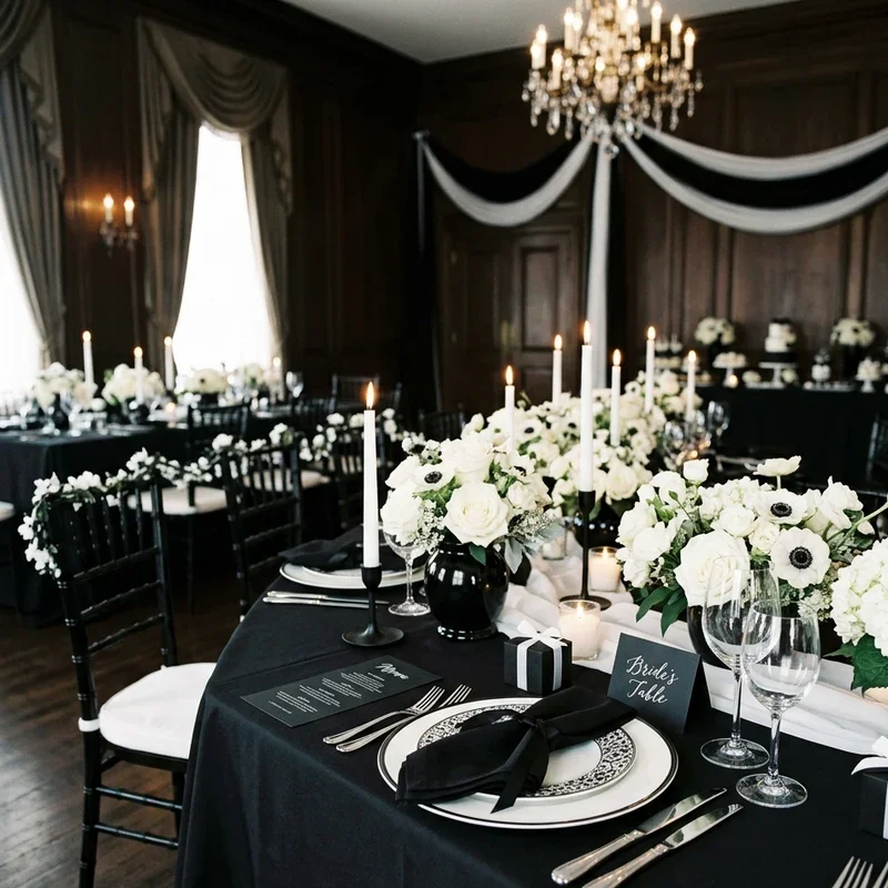 Black and White Bridal Shower Ideas