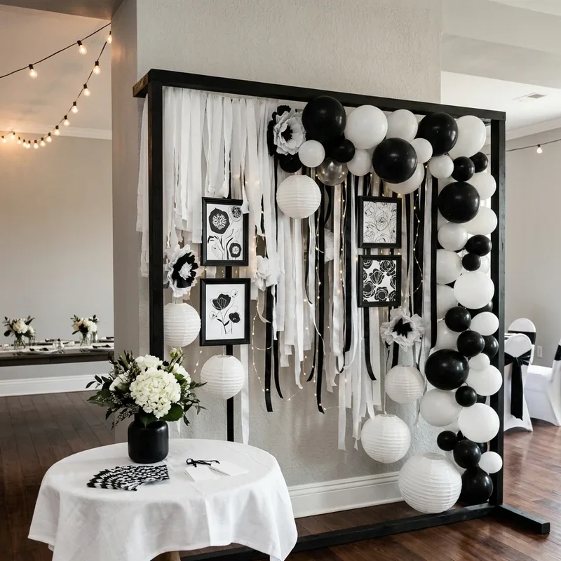 Black and White Bridal Shower Ideas