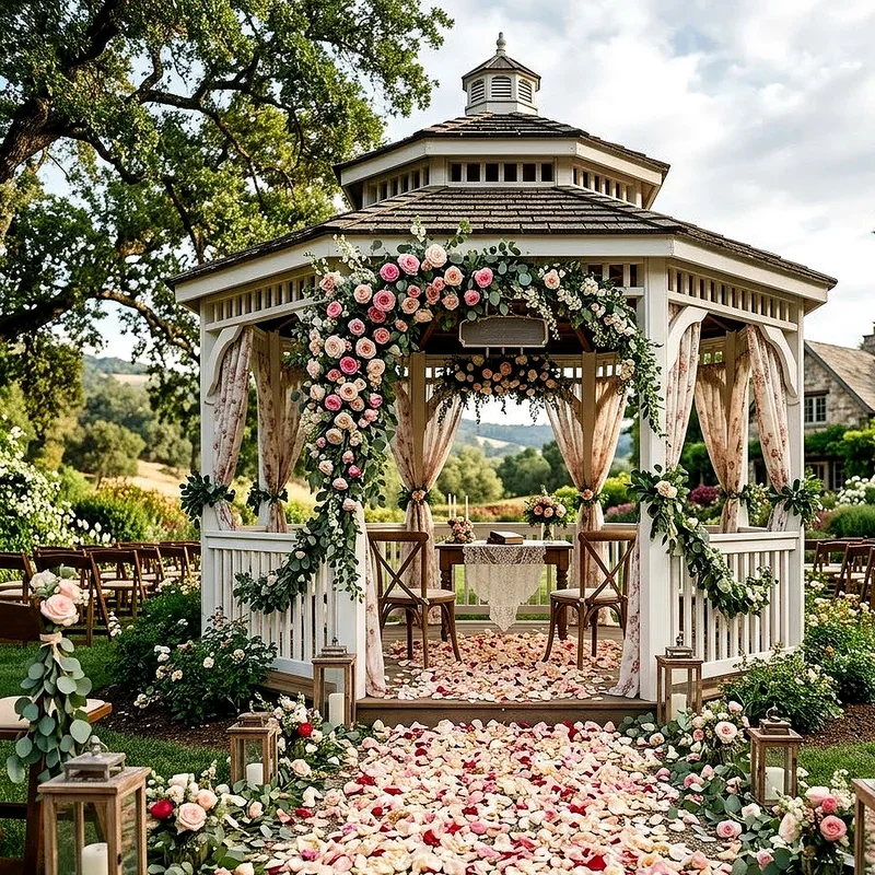 Outdoor Gazebo Wedding Decoration Ideas