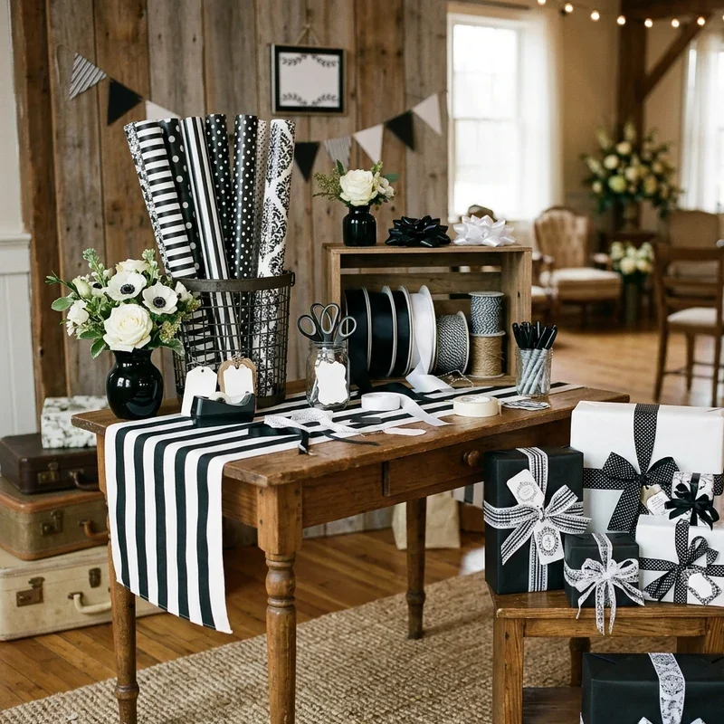 Black and White Bridal Shower Ideas