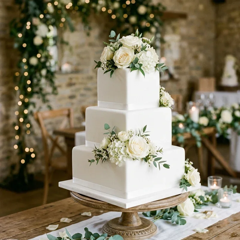 Square Wedding Cake Ideas