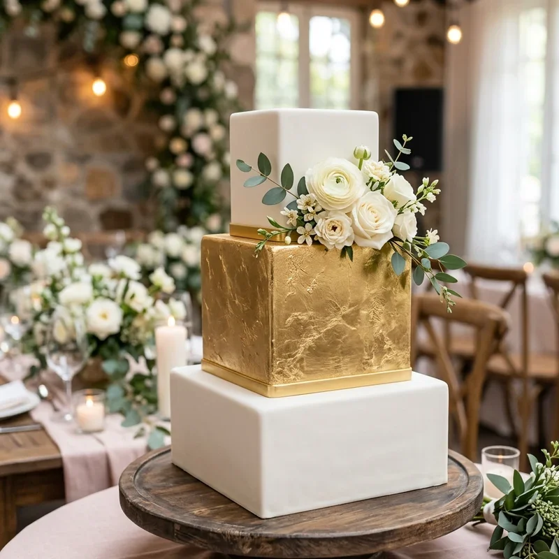 Square Wedding Cake Ideas