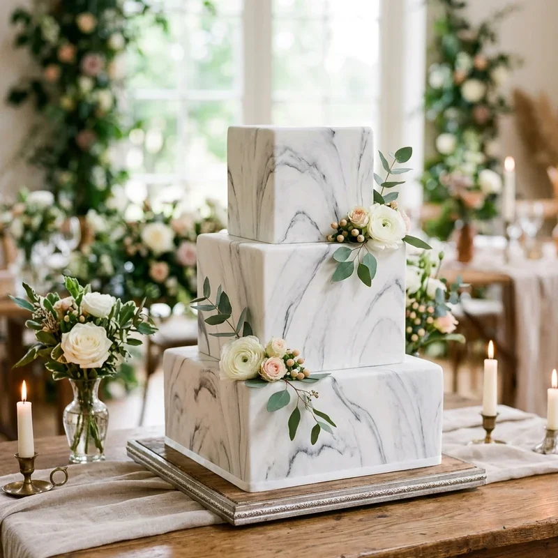 Square Wedding Cake Ideas