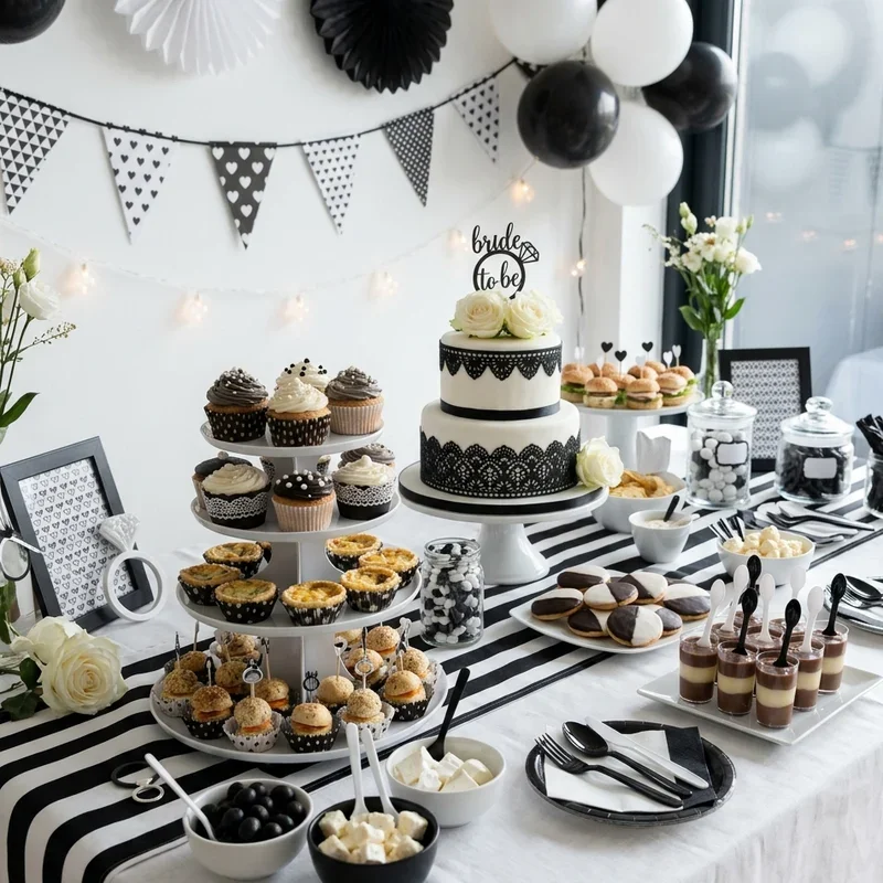 Black and White Bridal Shower Ideas
